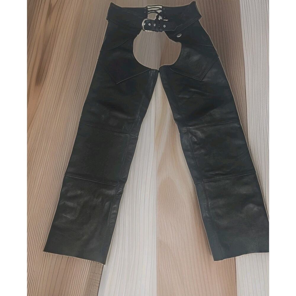 Vtg Harley-Davidson Men’s Leather Motorcycle Chaps 98480-97VM Made in USA M